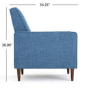 Mid-Century Modern Recliner With Button Tufted Waffle Stitch