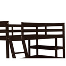 Twin Loft Bed with desk,ladder,shelves , Espresso