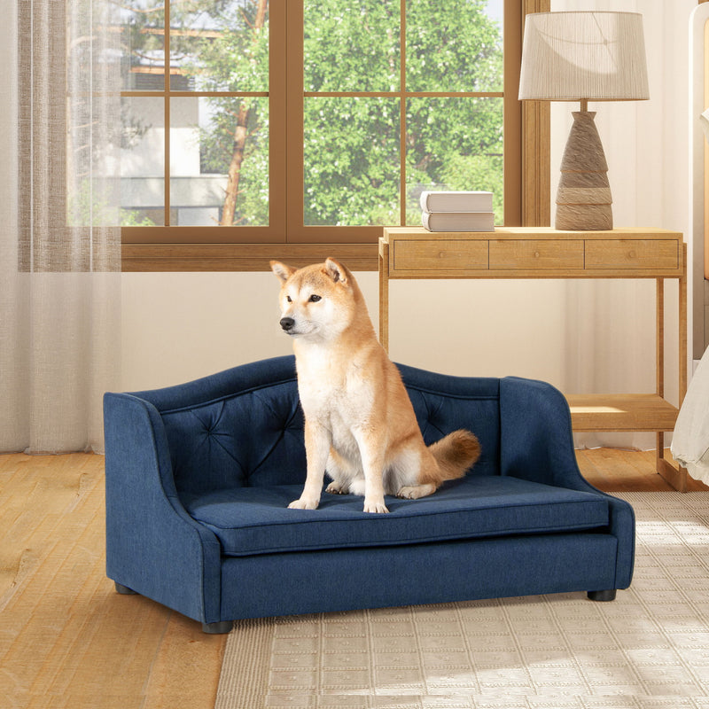 Robin - Tufted Wingback Pet Sofa Bed, Medium