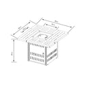 34" Propane Gas Fire Pit Table, 50000 Btu Rectangular Steel Fire Pit For Outside Patio Deck Garden Courtyard - Black