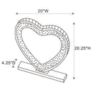 Euston - Heart Shaped Vanity Mirror - Silver