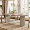 Modern Rustic Oval Dining Table With Double Pedestal Base