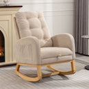 Accent Rocking Chair With Footrest, High Back
