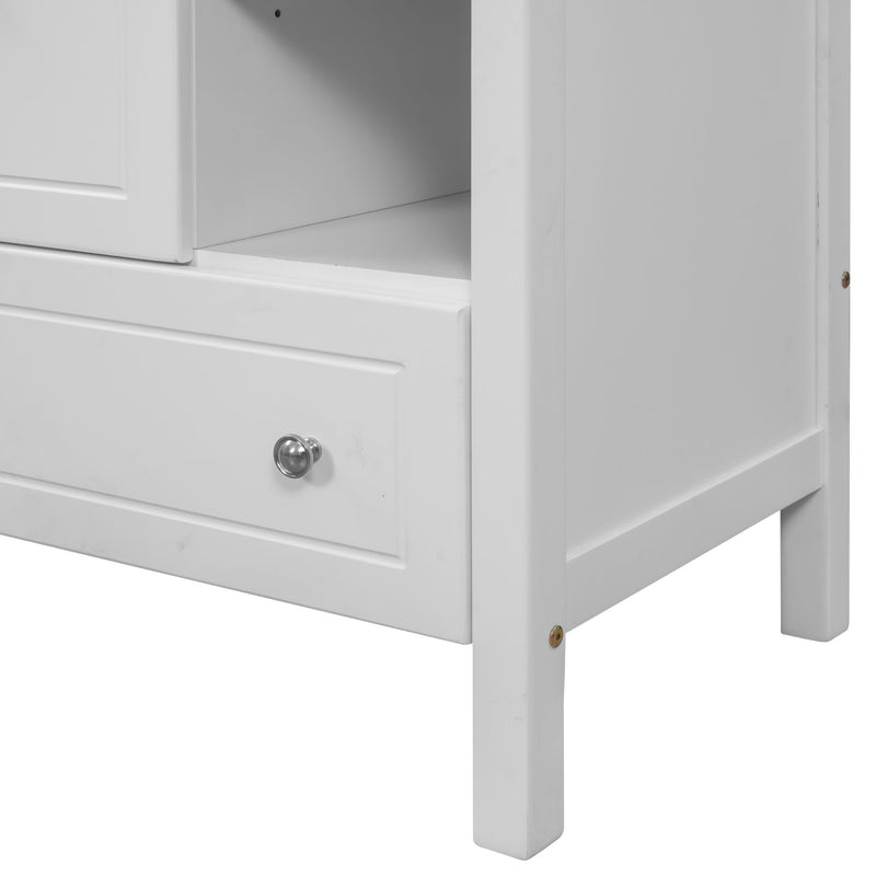 Bathroom Vanity Base Only, Solid Wood Frame, Bathroom Storage Cabinet With Doors And Drawers