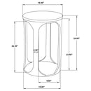 Berkeley - Round Marble Top Side Table - White And Brown