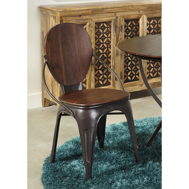 Martin Set of 2 Solid Sheesham Wood Dining Chairs