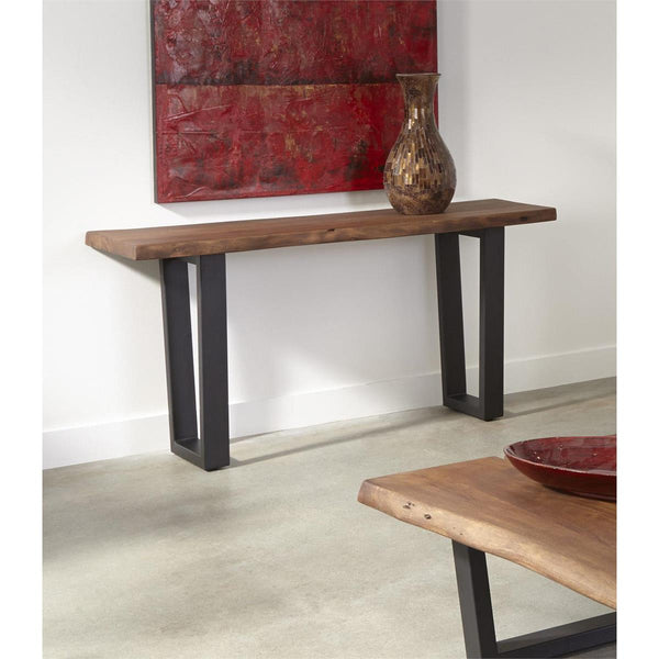 Knox Solid Acacia Wood and Iron Console Table