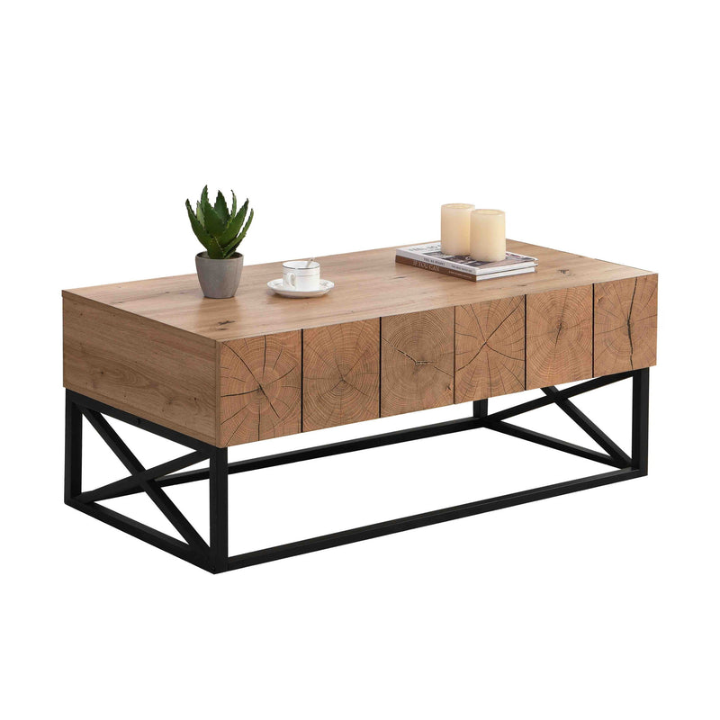 Luxury Industrial Table With 2 Drawers
