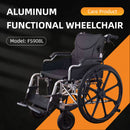 Lightweight Foldable Transport Wheelchair For Adults With Double X Force Support