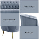 Bayram - Sofa - Light Gray Velvet - Atlantic Fine Furniture Inc