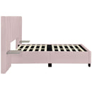 Upholstered Platform Bed With Big Headboard
