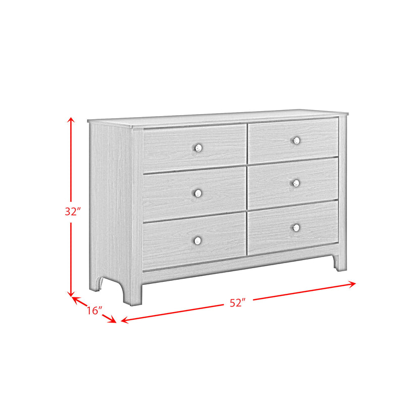 Sami - Youth 6-Drawer Dresser - Espresso