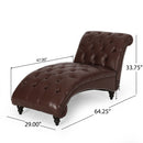 Chaise Lounge With Button Tufted Diamon Stitch