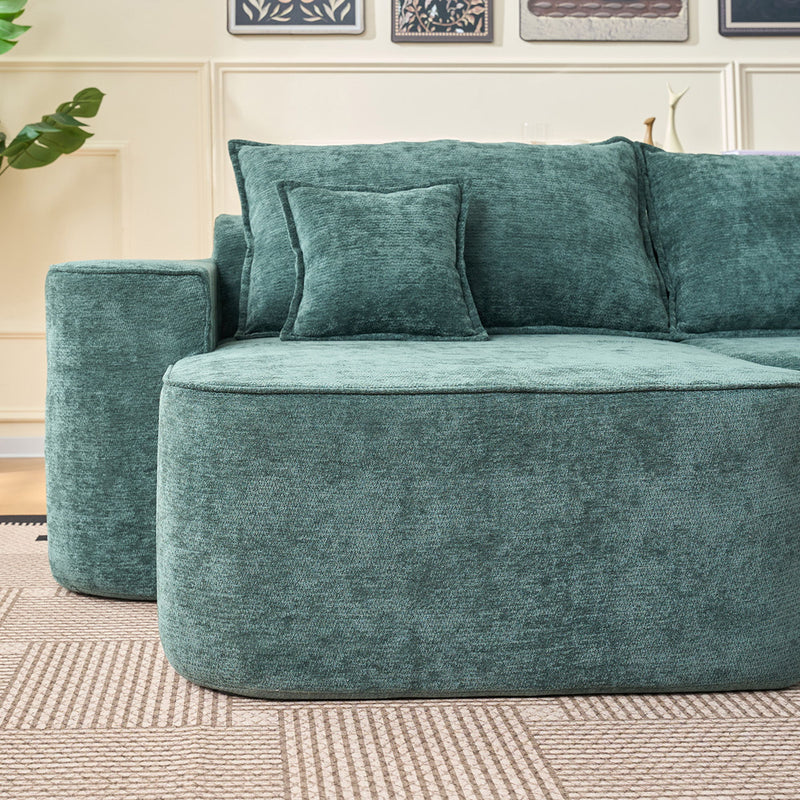 L-Shaped Sectional Sofa Couch With Chaise, Extra Deep Seats