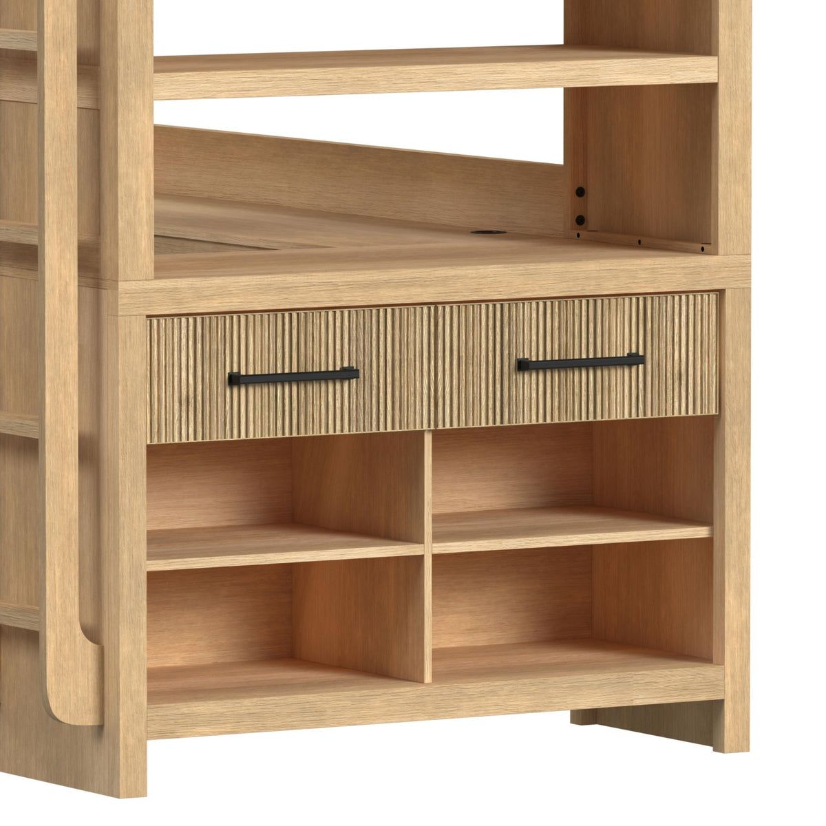 Ridgemont Loft Complete Bunk Bed in Black by Elements International, view 12