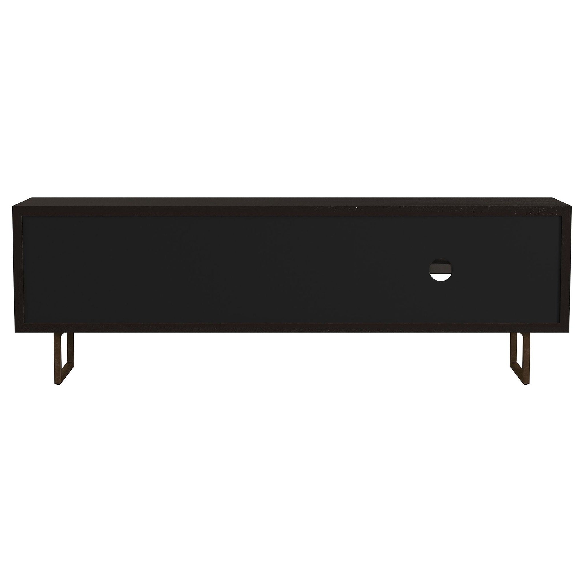 Marsden 2-door Mango Wood 70-inch TV Stand Charcoal Black