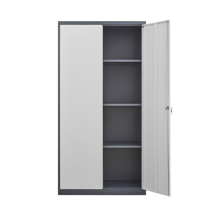 Large Capacity Wardrobe With Hanging Rod And Compartments