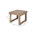 Outdoor Square Side Table With Acacia Wood Frame - Brown