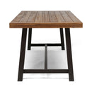 Equilibrium - Outdoor Dining Table With Wooden Frame And Slat Top