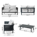 Outdoor Seating Group With Cushions And Coffee Table