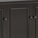 Amherst - Wide 3 Door Storage Cabinet - Hickory Brown