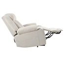Power Lift Recliner Chair With Extended Footrest, Remote Control, Cup Holders, And Side Pockets
