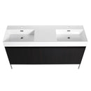 Freestanding Bathroom Vanity With Resin Sink And Storage Cabinet