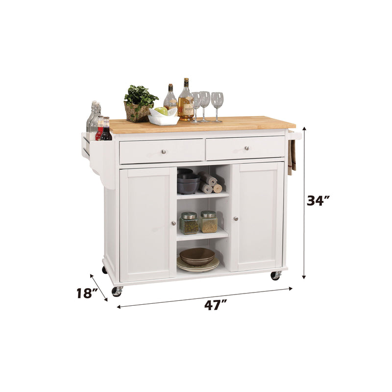 Tullarick - Kitchen Cart - Natural / White