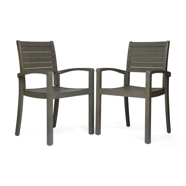 Outdoor Dining Chair, Stacking Design For Patio