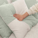 Modern Oversized Round Barrel Accent Chair With Ottoman