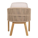 Grotta - Outdoor Dining Arm Chair (Set of 2) - Teak / Beige