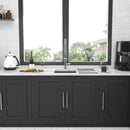 13" Undermount Stainless Steel Kitchen Sink 16 Gauge 9" Deep Single Bowl Basin - Brushed Nickel