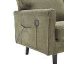 Mid Century Modern Loveseat Sofa With USB Ports, Removable Pillow Cover