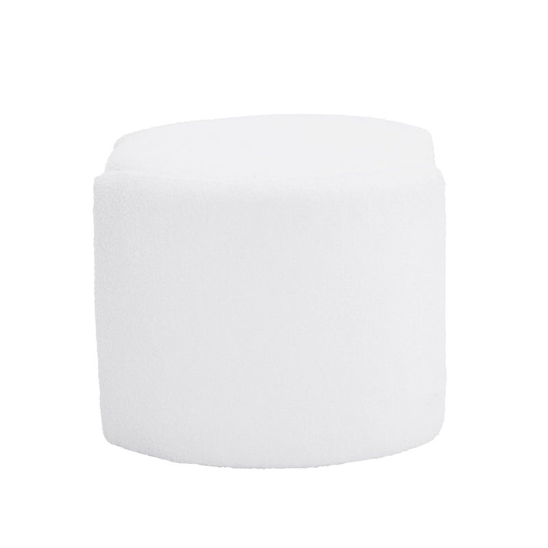 Cozy Boucle Storage Ottoman, Stylish Comfort With Hidden Storage