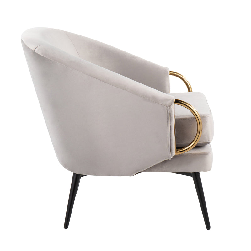 Claire - Contemporary / Glam Chair - Black / Silver