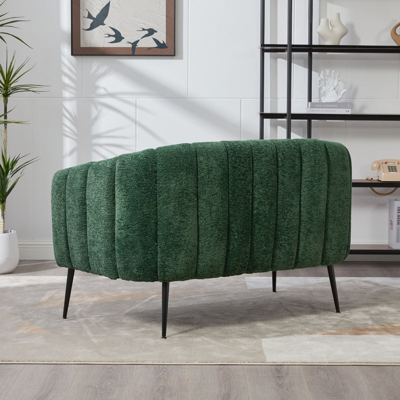 Glam Mini Loveseat, Accent Couch - Green