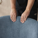 Modern Low Back Accent Upholstered Armless Living Room Chairs, Round Feet