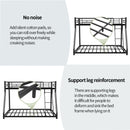 Bunk Bed Frame With Ladder And Guardrail, Heavy Duty Noise Free Design Metal Construction