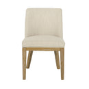Modern Dining Chair With Durable Fabric Upholstery And Sturdy Wooden Frame (Set of 2)