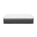 12'' Queen Size Hybrid Mattress In A Box, Plush Gel Memory Foam Mattress Top With Pocket Coil Base - Gray / White
