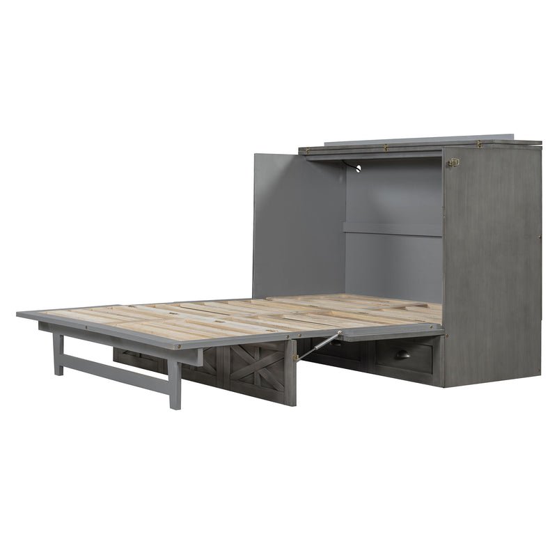 Murphy Bed With Large Drawers And USB Ports