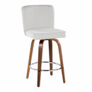 Henry - Contemporary Fixed Height Counter Stool With Swivel With Round Footrest (Set of 2)