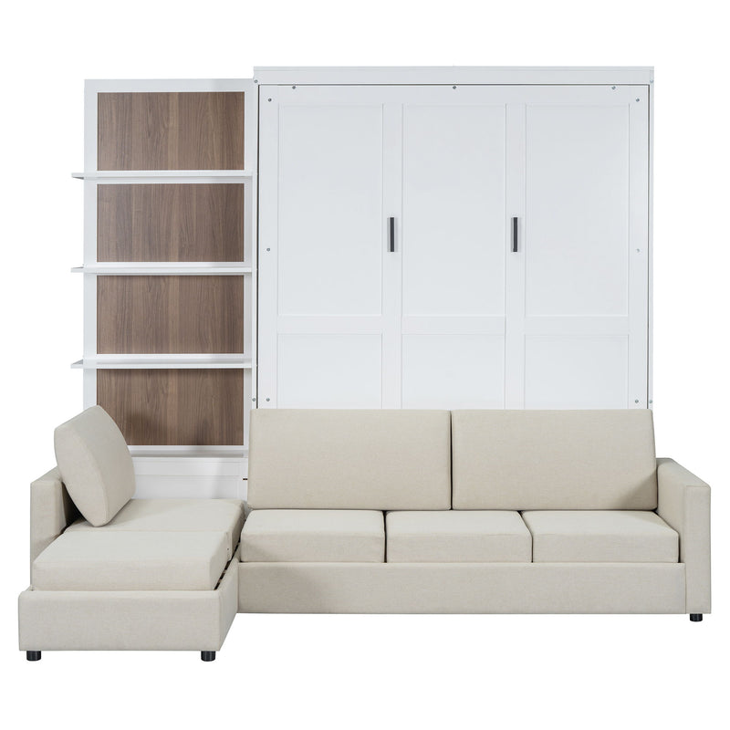 Murphy Bed With Sofa And Shelves