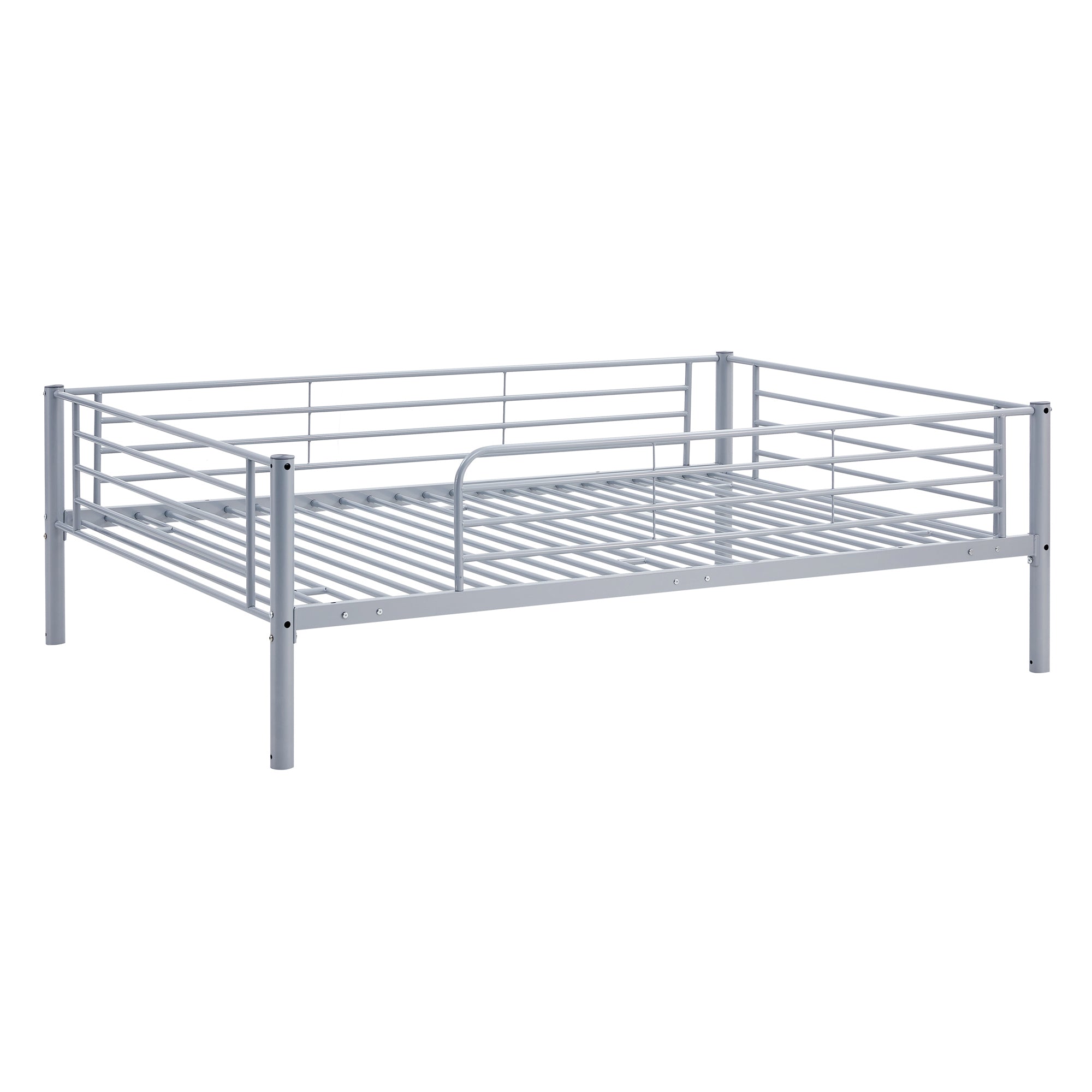 Full-Full-Full Metal  Triple Bed  with Built-in Ladder, Divided into Three Separate Beds,Gray(OLD SKU:LP000297AAE) - Atlantic Fine Furniture Melbourne FL