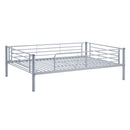 Full-Full-Full Metal  Triple Bed  with Built-in Ladder, Divided into Three Separate Beds,Gray(OLD SKU:LP000297AAE)
