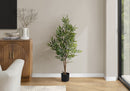 47" Tall, Artificial Plant, Acacia Tree, Indoor, Faux, Fake, Floor, Greenery, Potted, Silk, Decorative - Green / Black