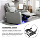 Power Motion Recliner Electric Power Recliner With USB Charging Port, Hidden Arm Storage, Convenient Cup Holder And Bluetooth Speaker
