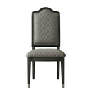 House Beatrice - Side Chair (Set of 2) - Two Tone Gray Fabric & Charcoal