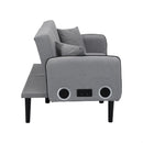 Modern Folding Ottoman Sofa Bed With Stereo System - Gray