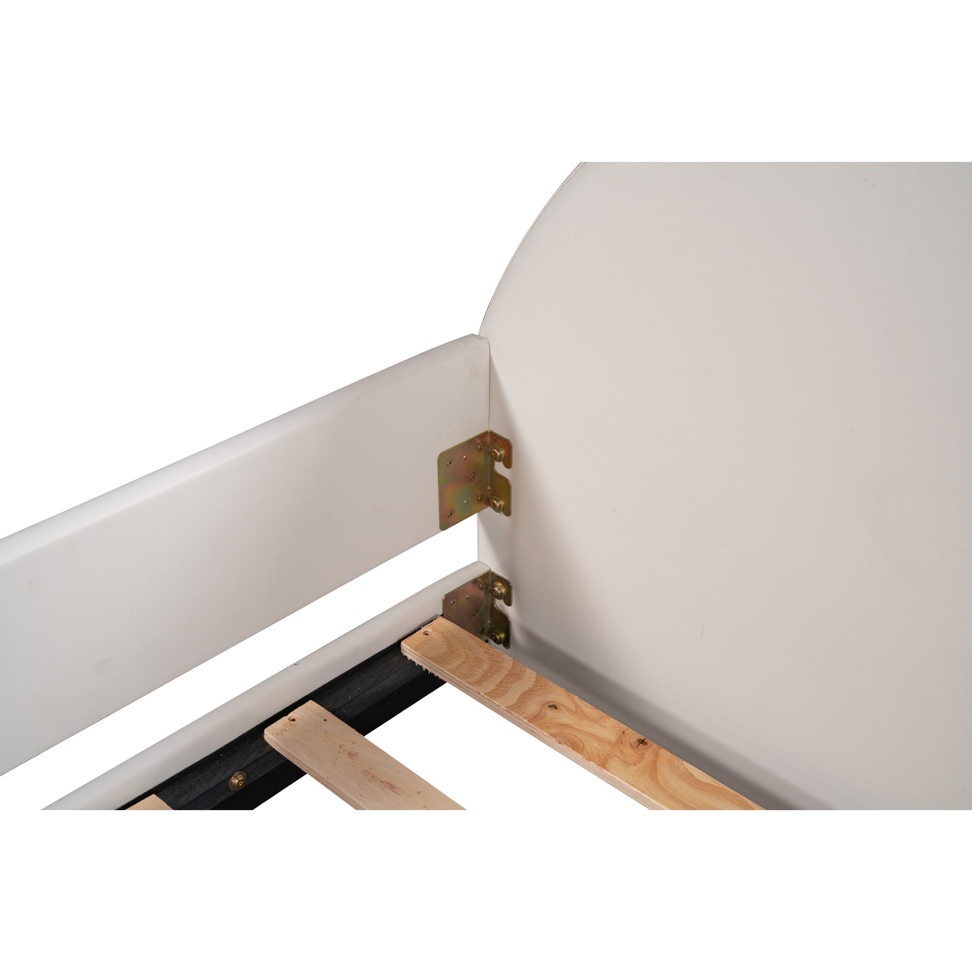 Twin Size Upholstered Daybed with Carton Ears Shaped Headboard, White - Atlantic Fine Furniture Melbourne FL